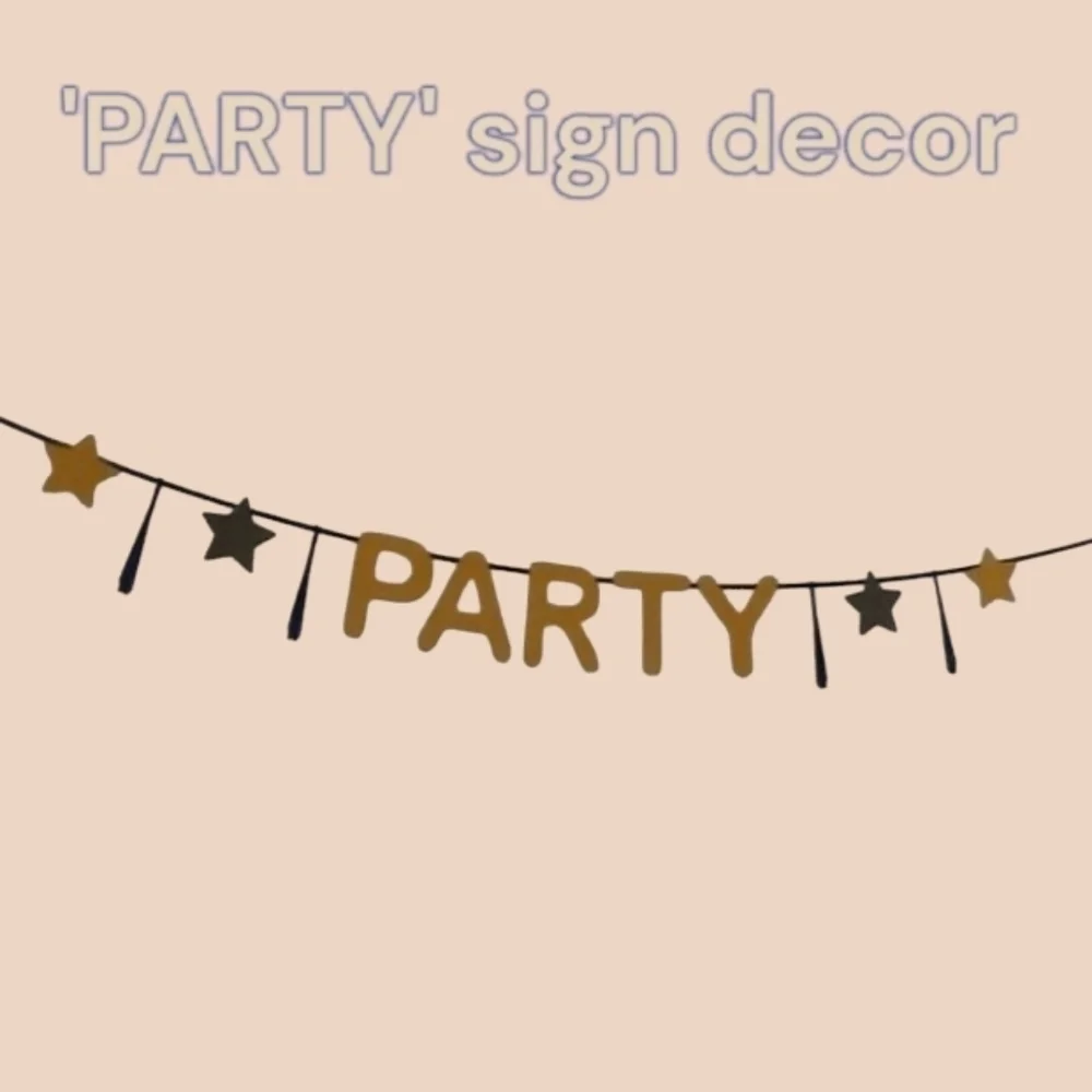 Papyrus party decor sign Papyrus PARTY‎ sign 1 piece Star Stars Gold Blue